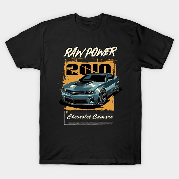 RAW Power Camaro 2010 T-Shirt by Harrisaputra